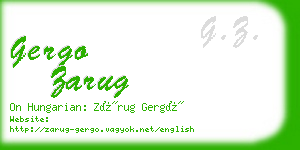 gergo zarug business card